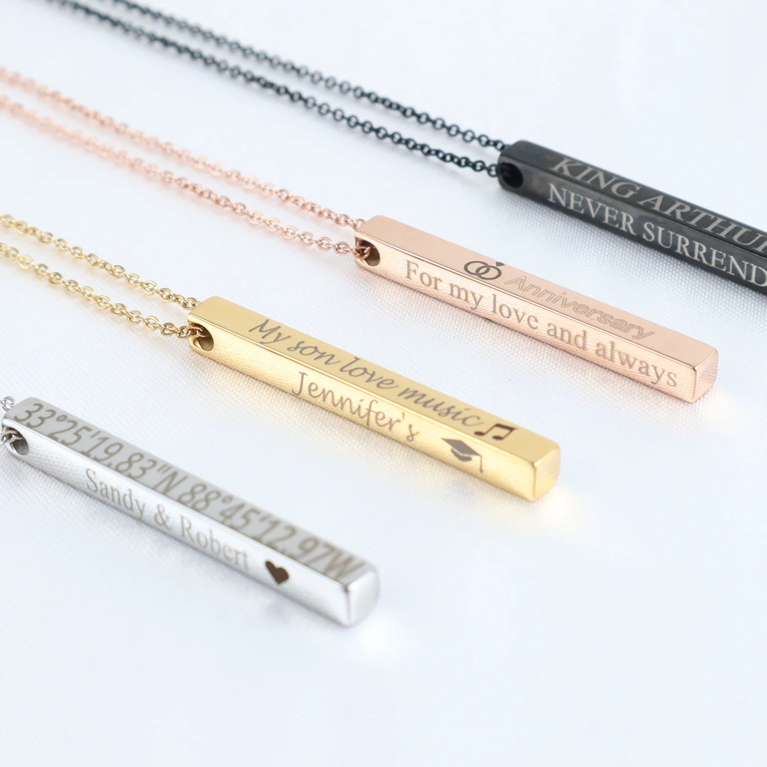 Personalize Bar Necklace for Women and Men